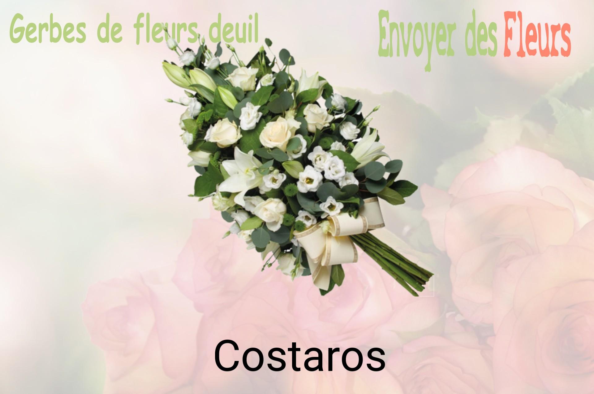 Gerbe de fleurs de deuil livrée à Costaros